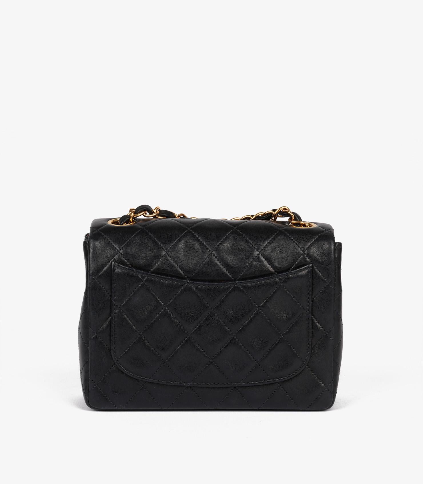 Chanel Black Quilted Lambskin Vintage Square Mini Flap Bag en vente 1