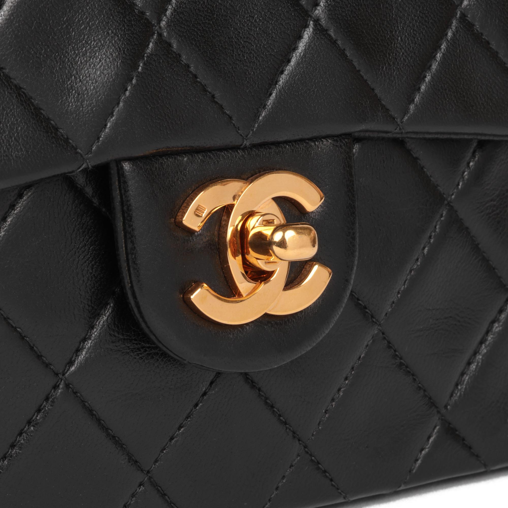 CHANEL Black Quilted Lambskin Vintage Square Mini Flap Bag 3