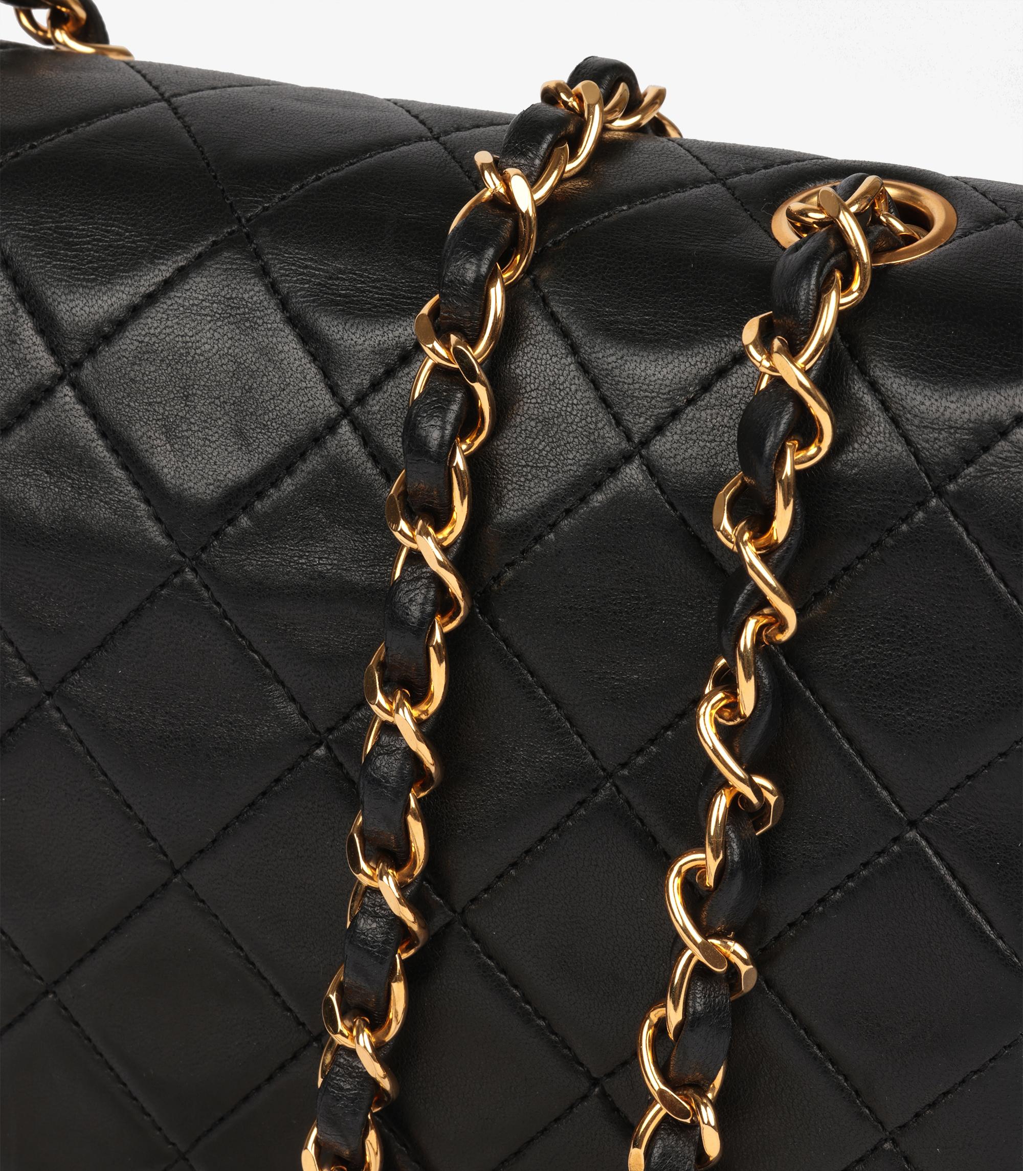 Chanel Black Quilted Lambskin Vintage Square Mini Flap Bag 4