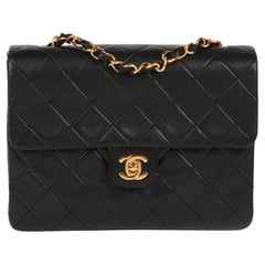 Chanel Black Quilted Lambskin Retro Square Mini Flap Bag