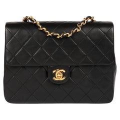 Chanel Black Quilted Lambskin Vintage Square Mini Flap Bag