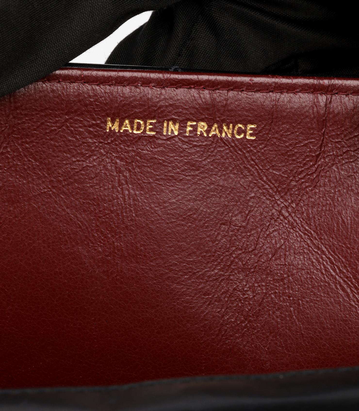 Chanel Noir Cuir d'agneau matelassé Vintage Timeless Maxi Jumbo Classic Flap Bag en vente 4