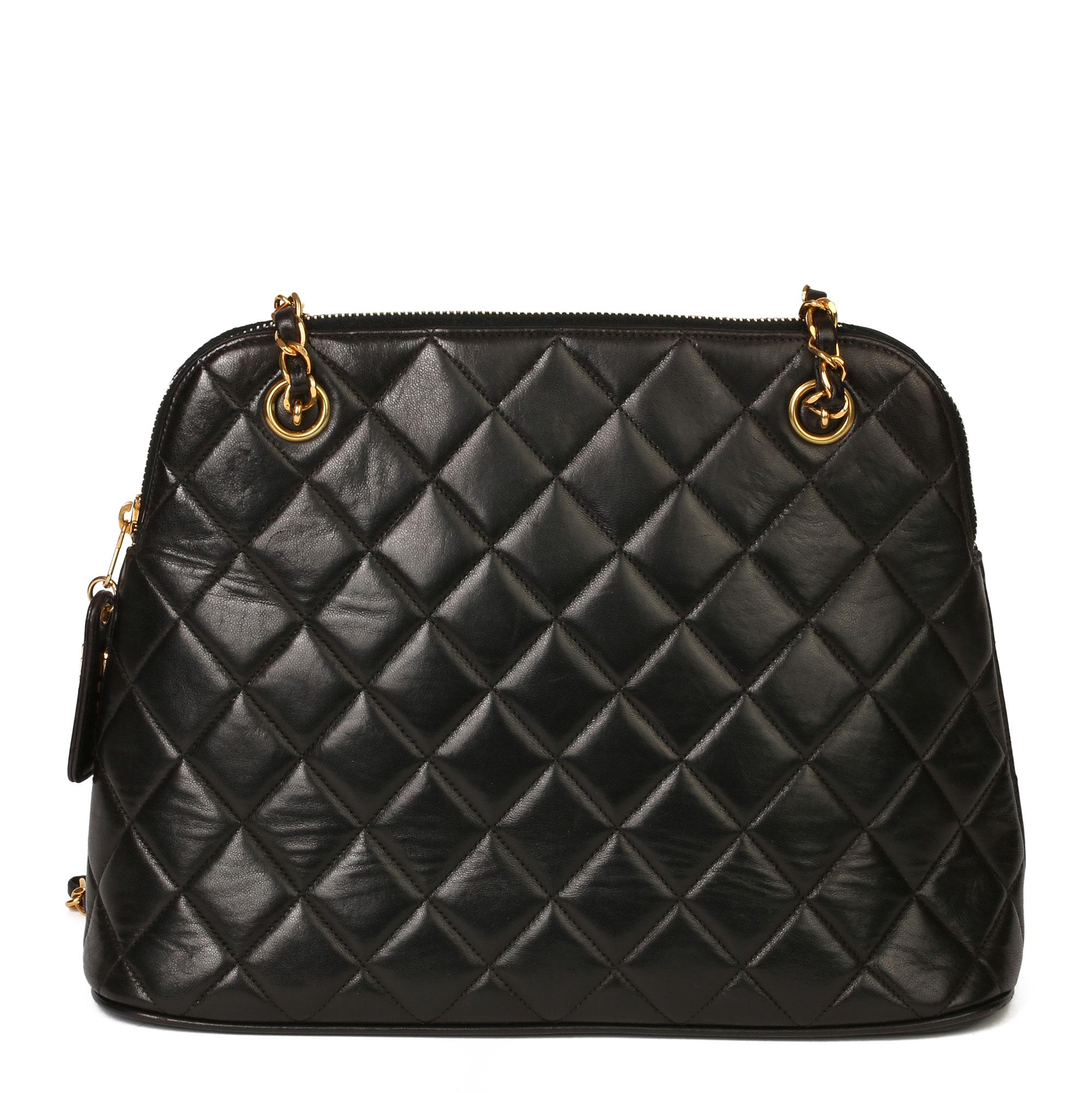Chanel Black Quilted Lambskin Vintage Timeless Shoulder Bag  In Excellent Condition In Bishop's Stortford, Hertfordshire