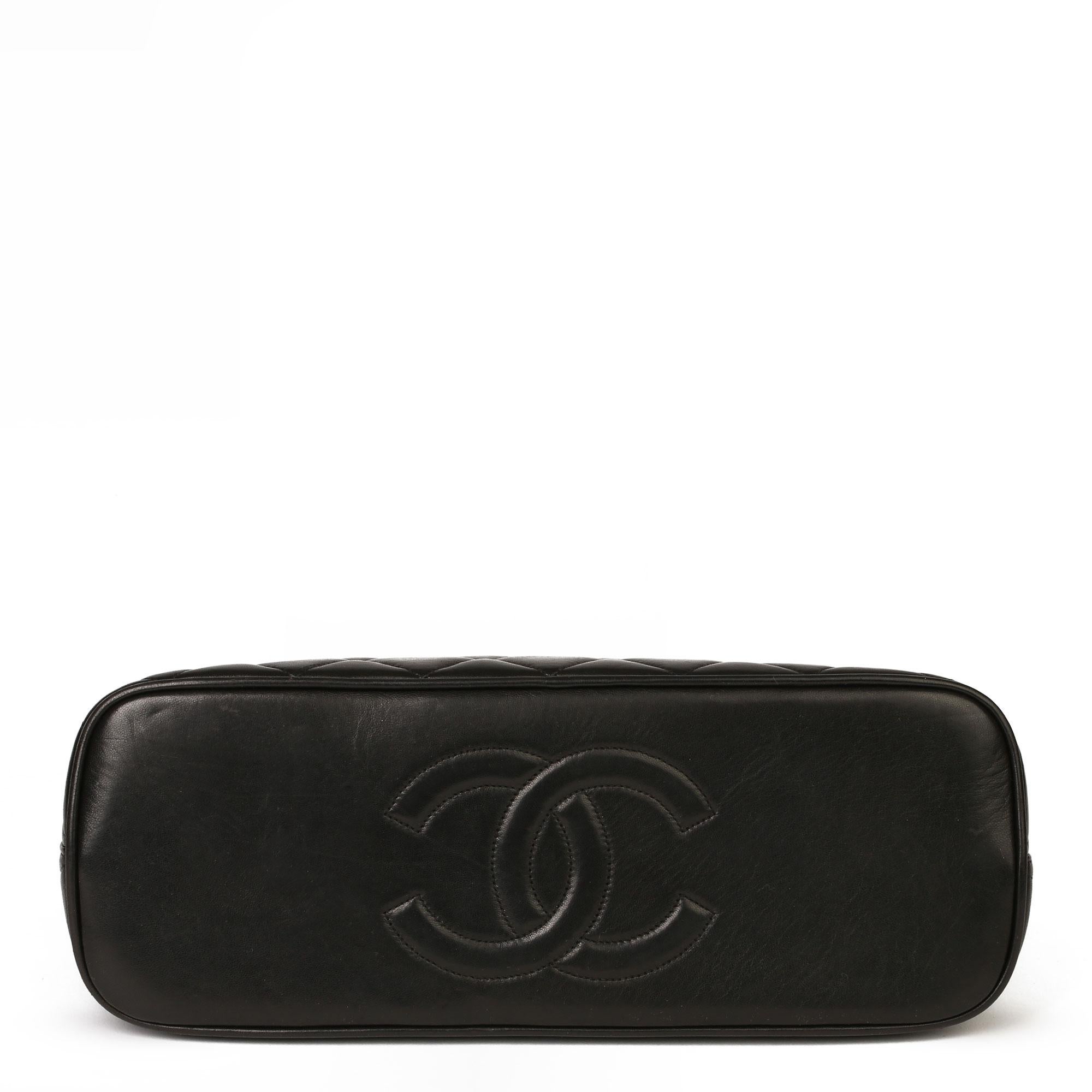 Women's Chanel Black Quilted Lambskin Vintage Timeless Shoulder Bag 
