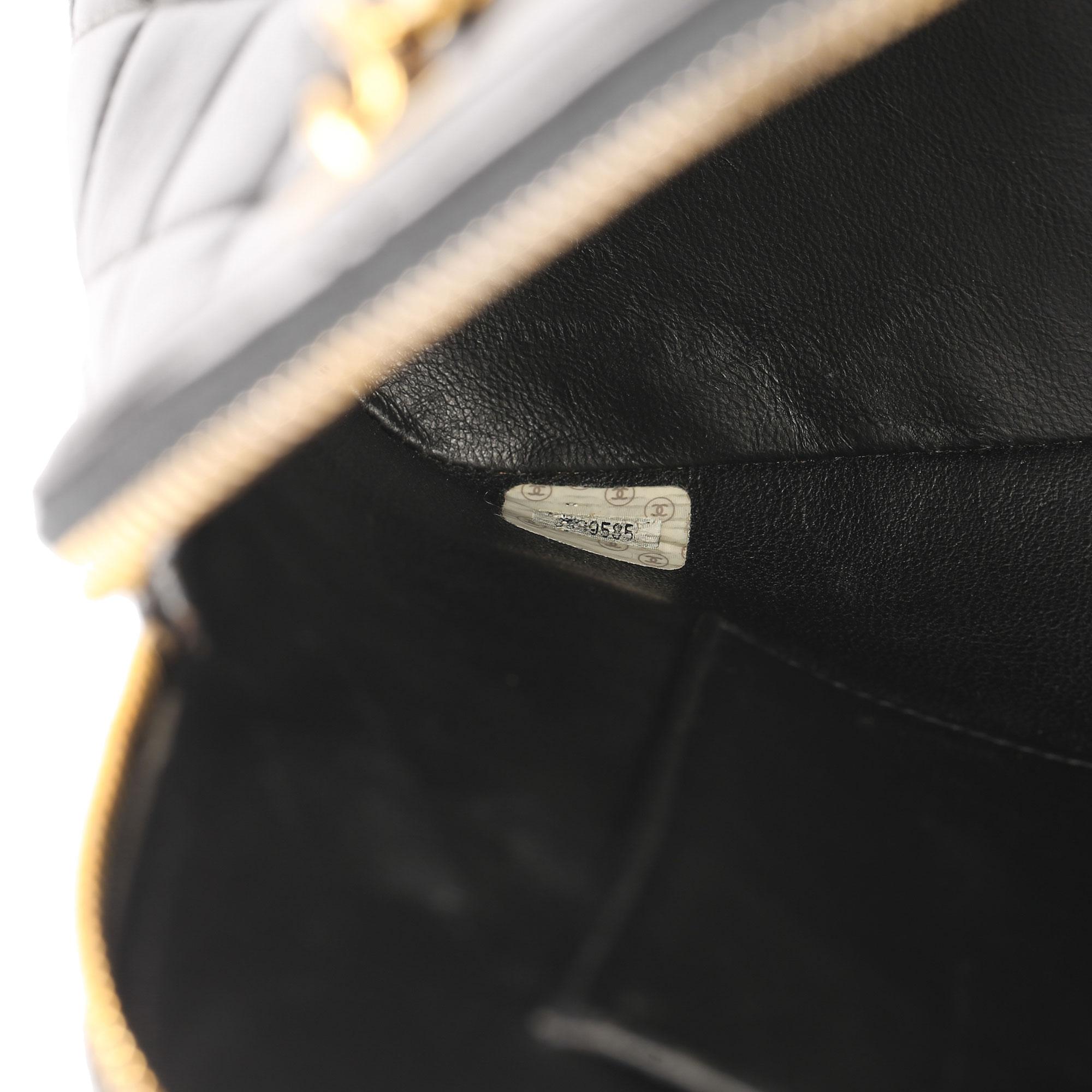 Chanel Black Quilted Lambskin Vintage Timeless Shoulder Bag  4