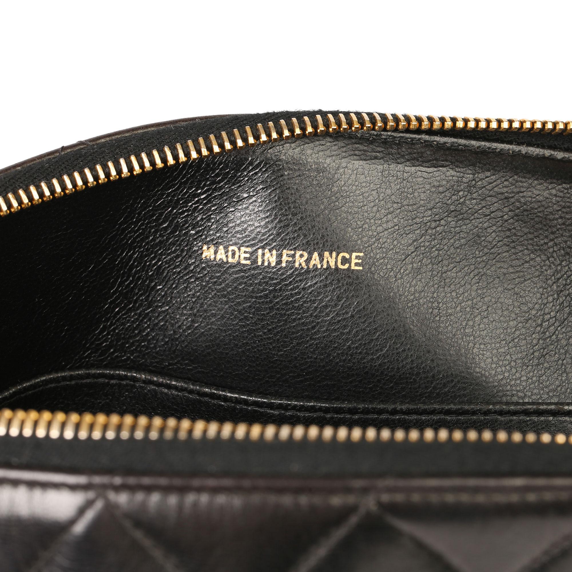 Chanel Black Quilted Lambskin Vintage Timeless Shoulder Bag  5