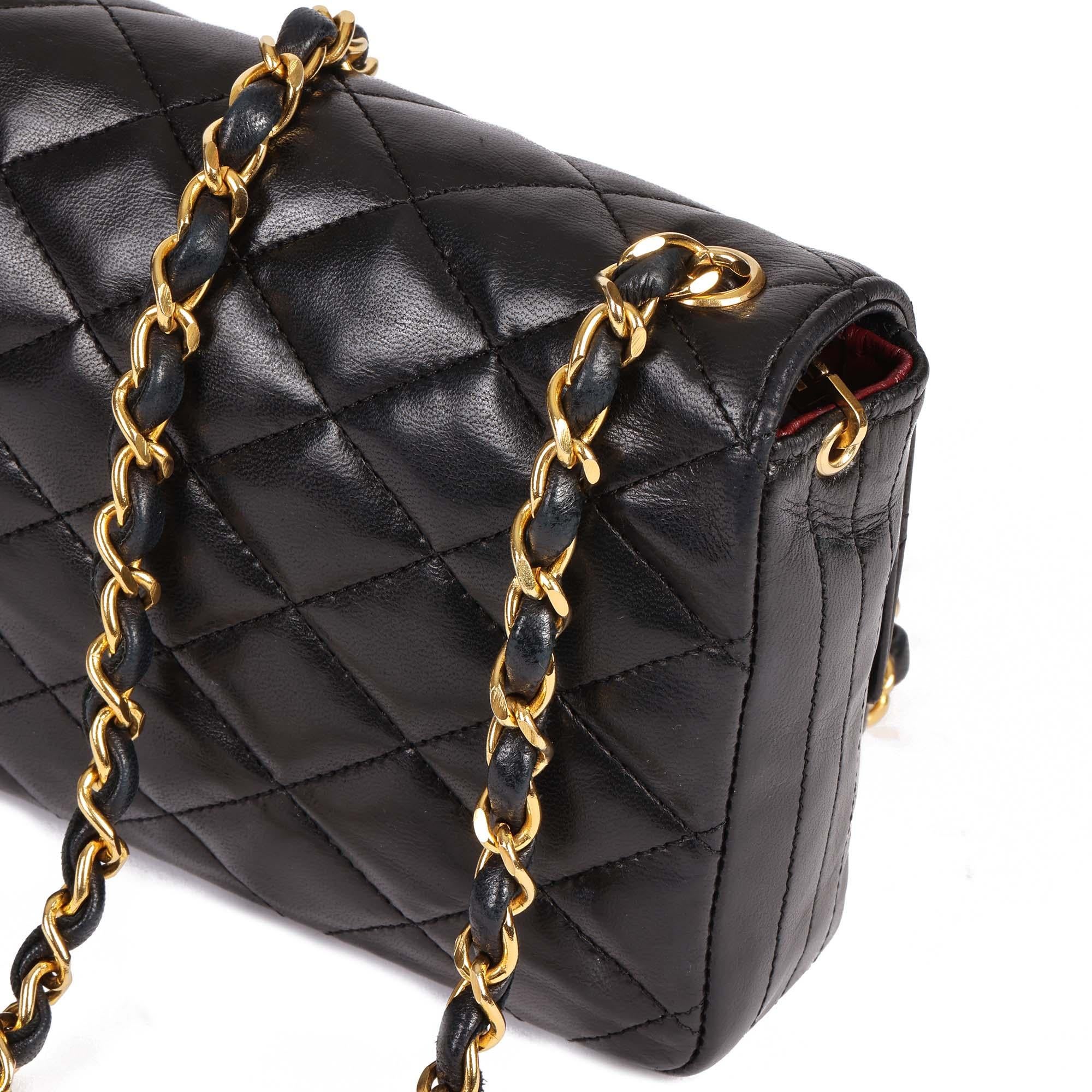 CHANEL Black Quilted Lambskin Vintage XL Small Classic Single Flap Bag 4