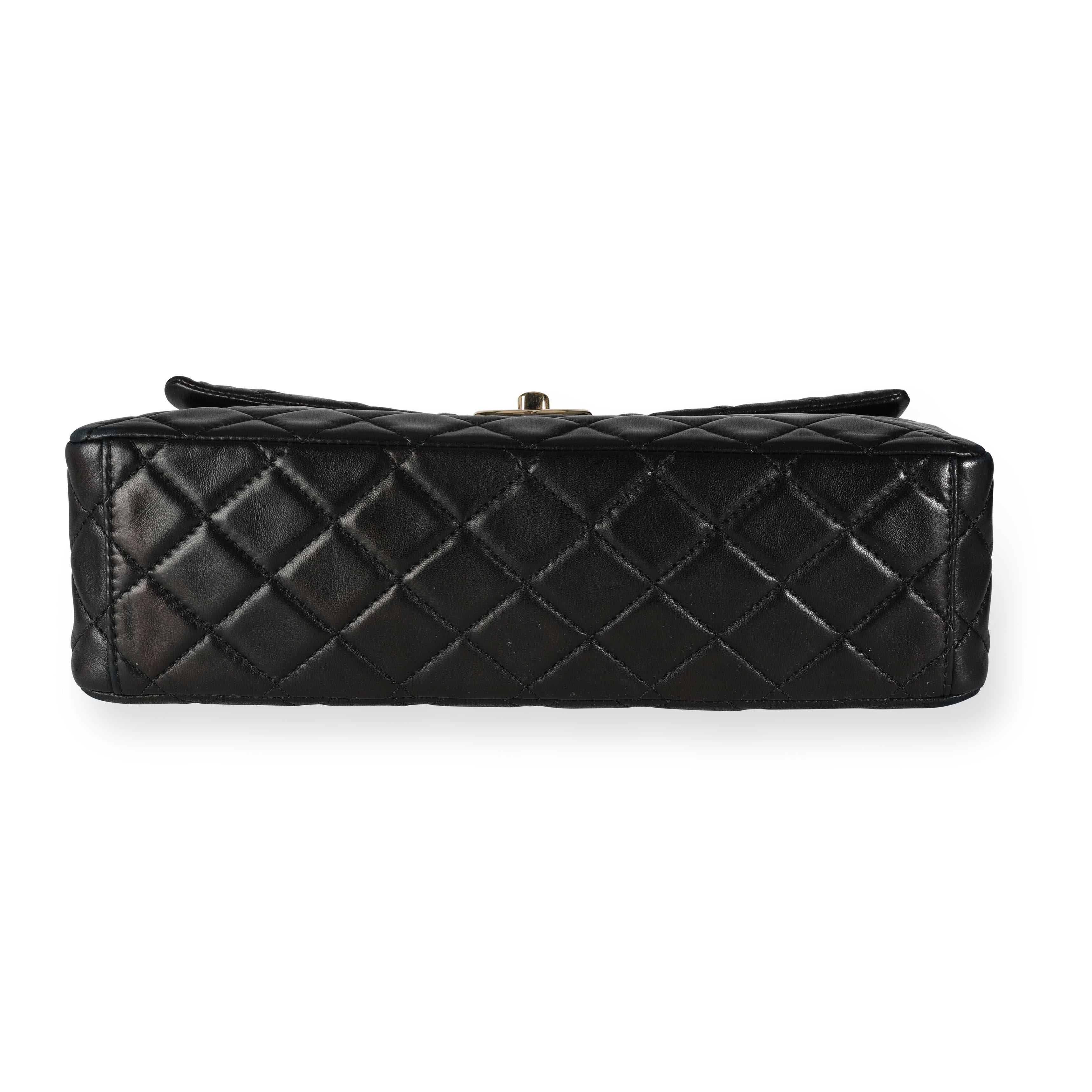 Chanel Black Quilted Lambskin XL Jumbo Single Flap Bag 2