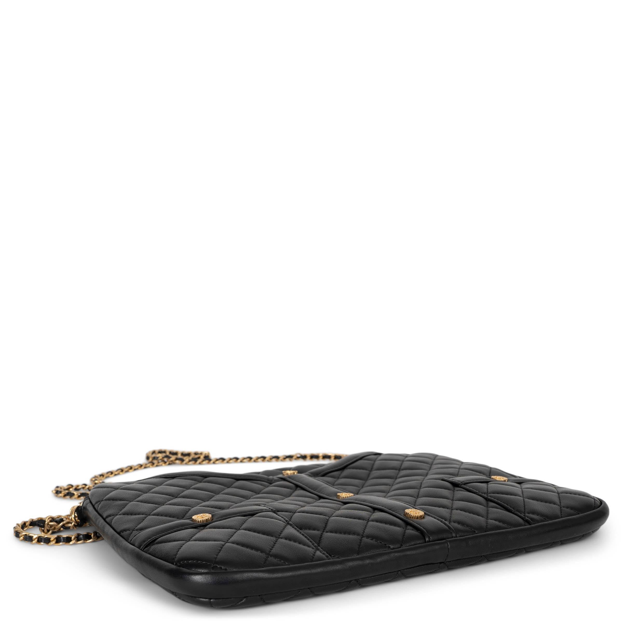 CHANEL noir cuir matelassé 16K GIRL CHANEL SMALL Pochette Sac à bandoulière Pour femmes en vente