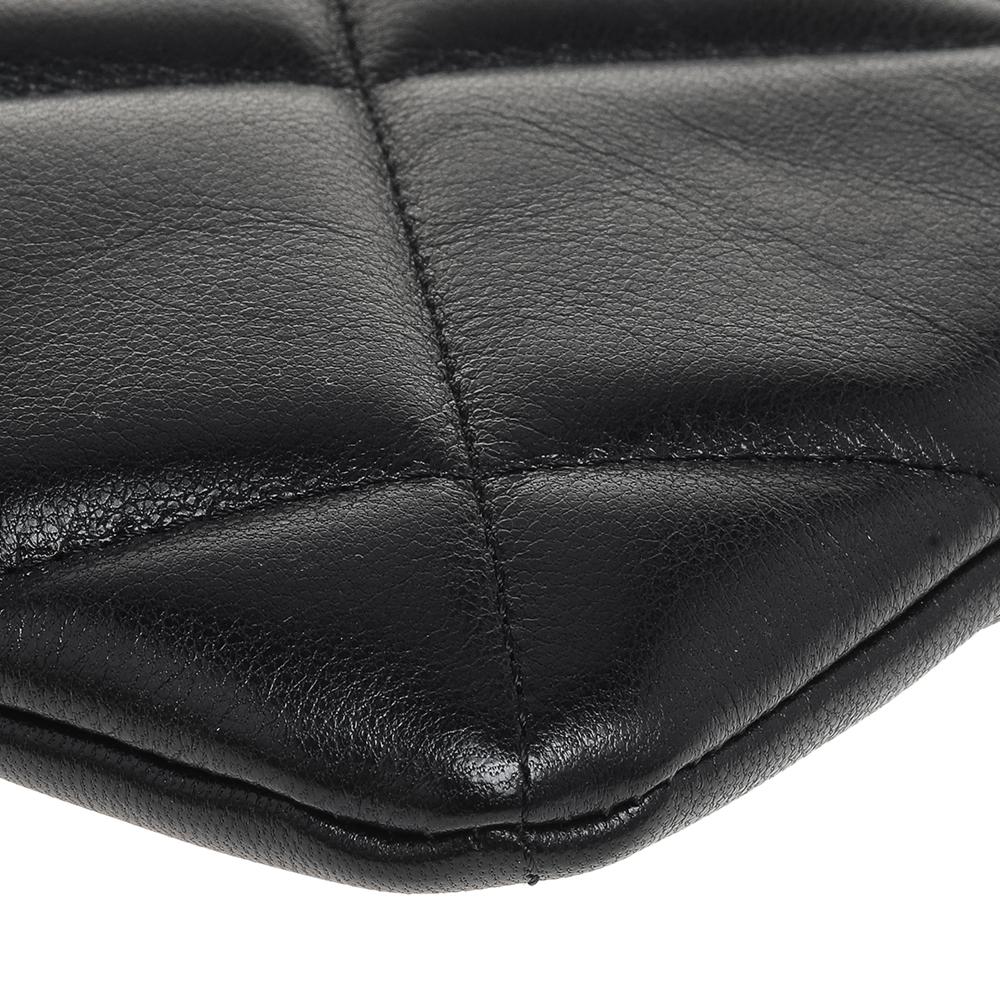Chanel Black Quilted Leather 19 Pouch 2