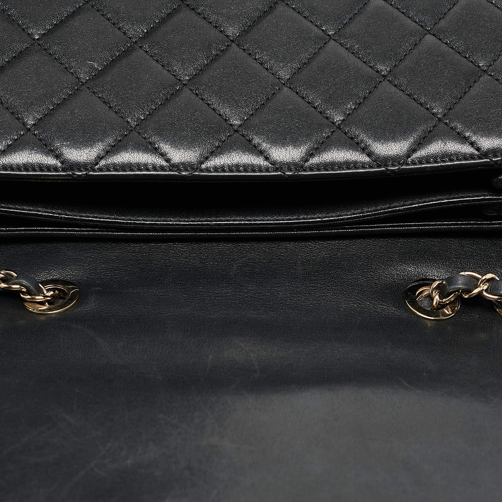 Women's Chanel Black Quilted Leather Beauty Lock Flap Bag