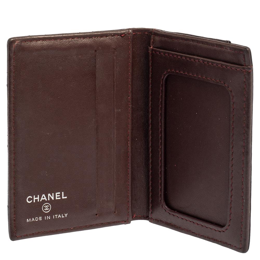 Chanel Black Quilted Leather Bifold Card Holder 1