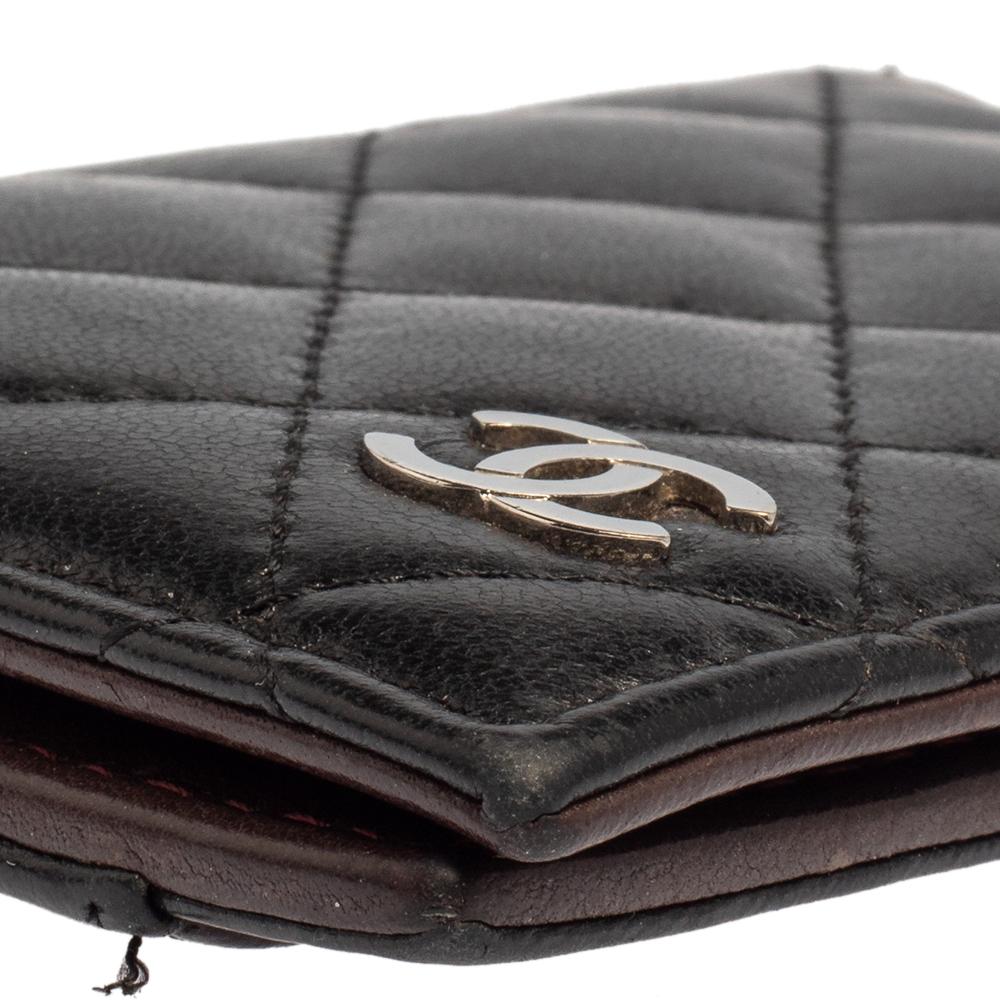 Chanel Black Quilted Leather Bifold Card Holder 3