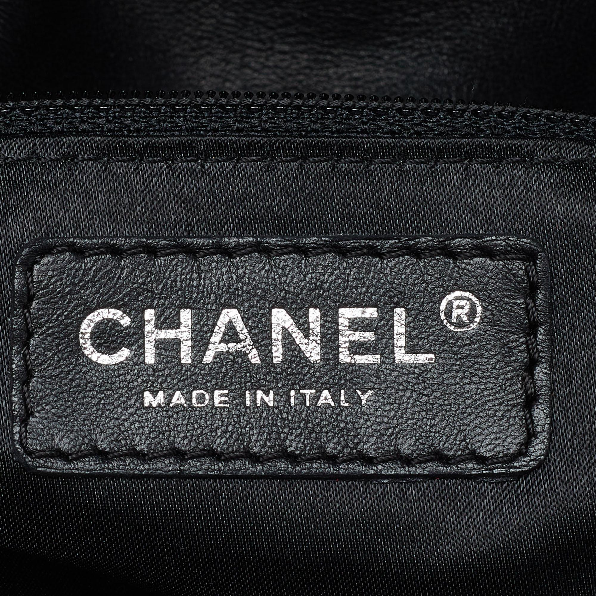 Chanel Black Quilted Leather Bijoux Ring Chain Hobo 5