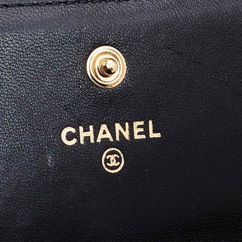 Chanel Black Quilted Leather Boy Long Flap Continental Wallet 2