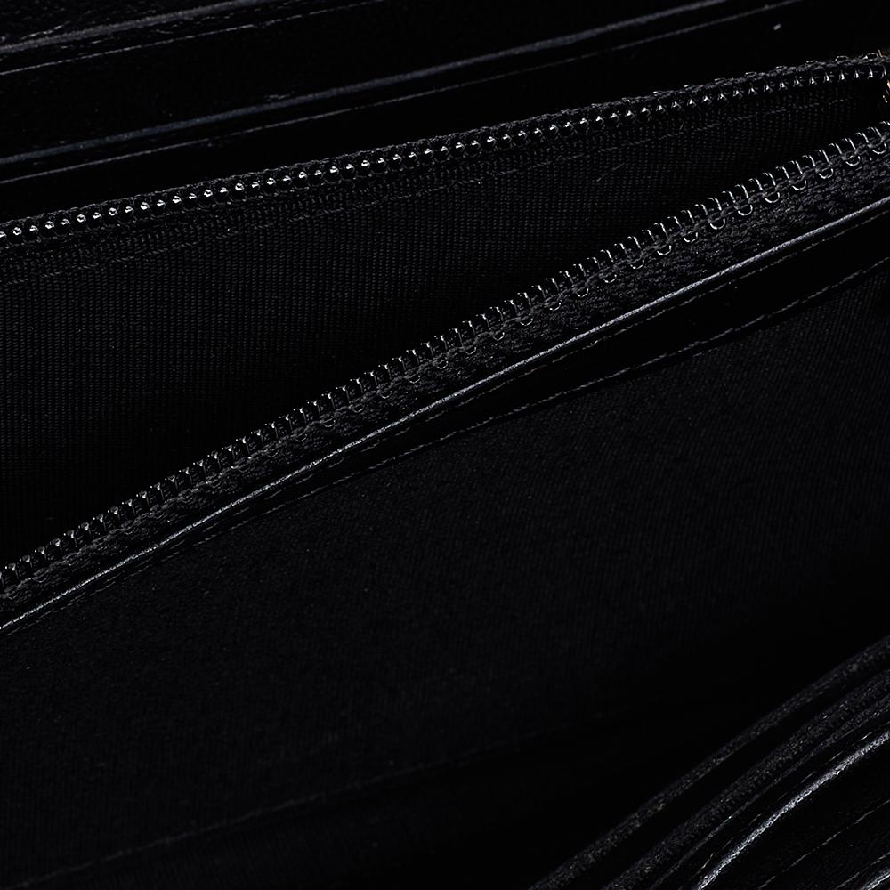 Chanel Black Quilted Leather Boy Long Flap Continental Wallet 3