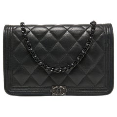 Chanel Black Quilted Leather Boy WOC Bag