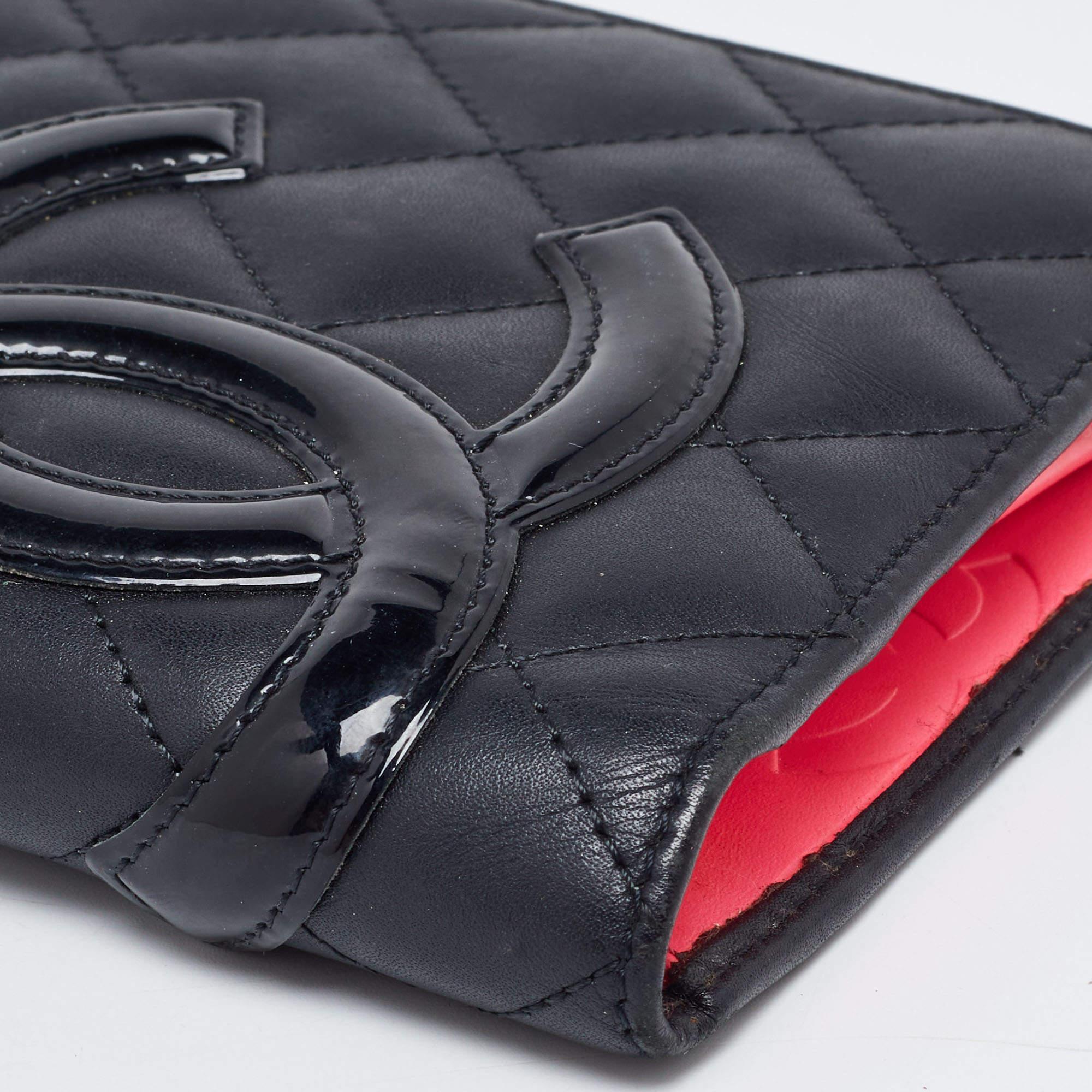 Chanel Black Quilted Leather Cambon Ligne Bifold Wallet 3