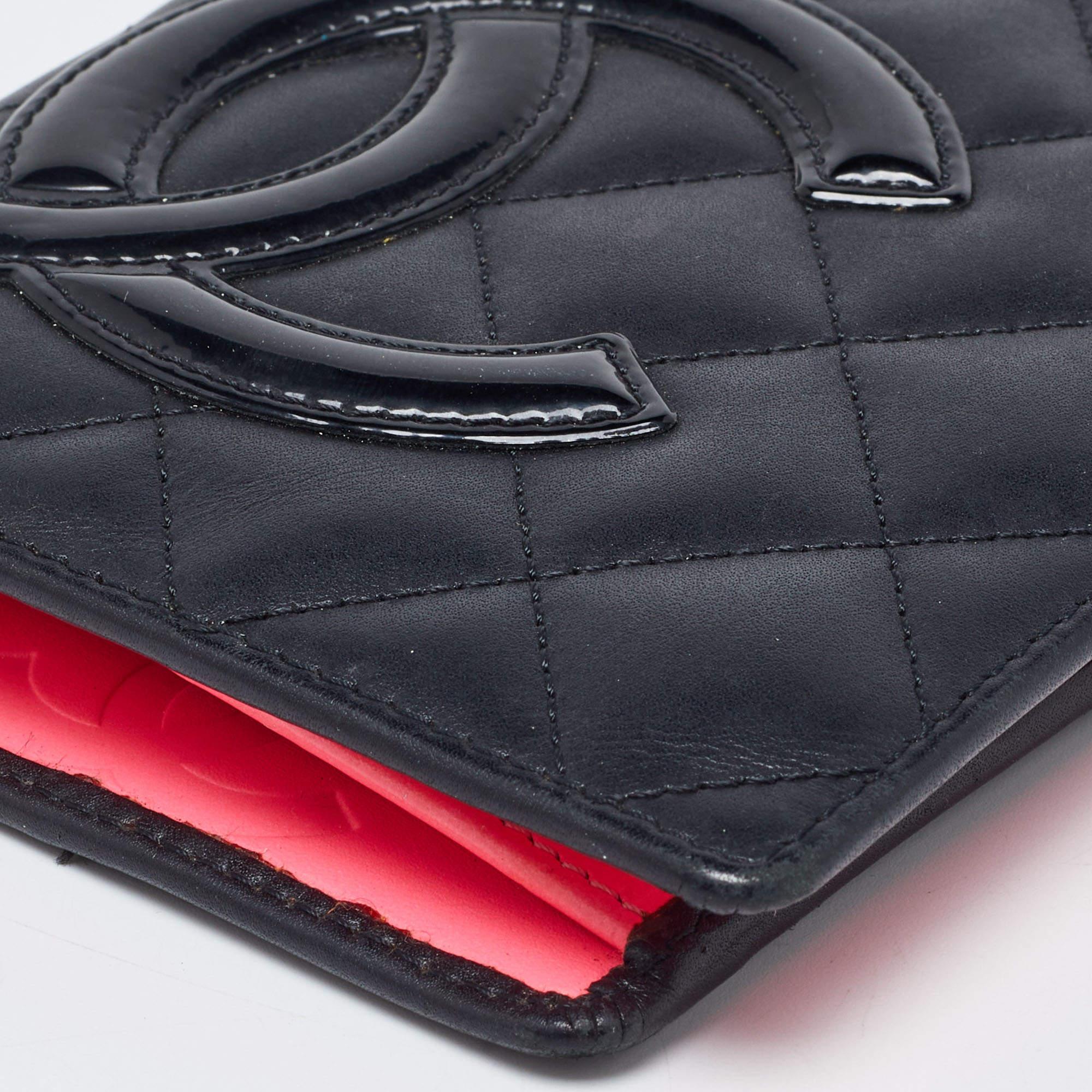 Chanel Black Quilted Leather Cambon Ligne Bifold Wallet 4