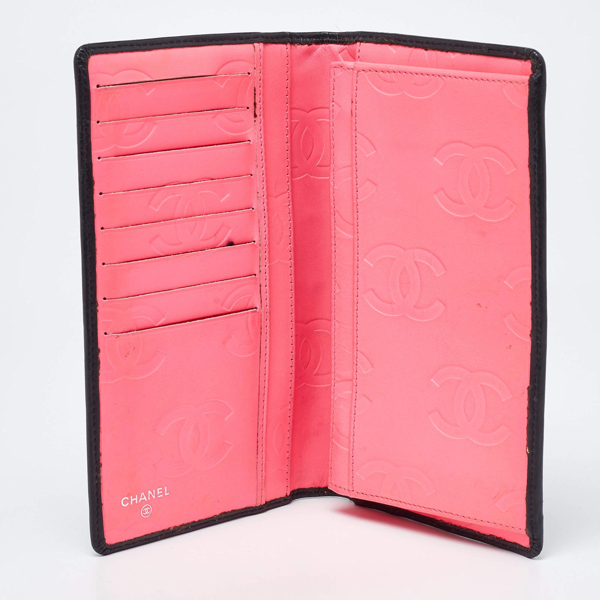 Chanel Black Quilted Leather Cambon Ligne Bifold Wallet 5
