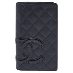 Chanel Black Quilted Leather Cambon Ligne Bifold Wallet