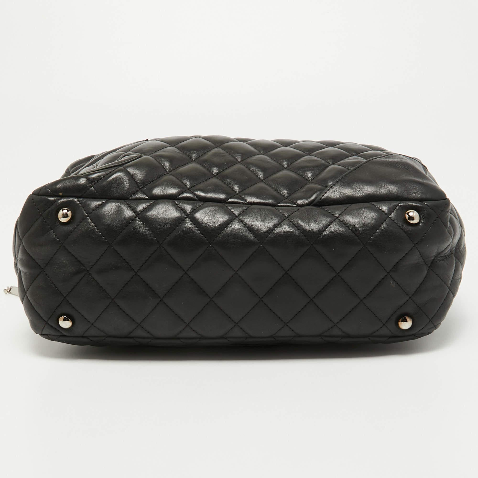 Chanel Black Quilted Leather Cambon Ligne Bowler Bag 1