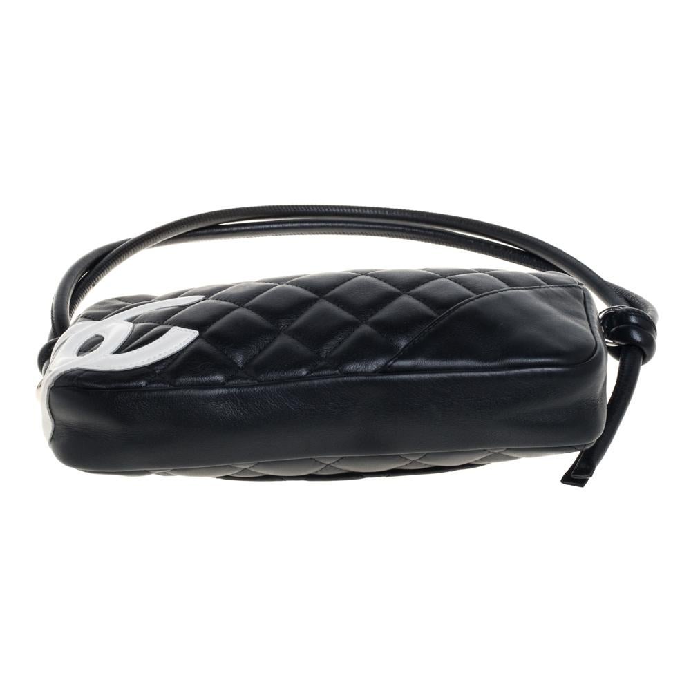 Women's Chanel Black Quilted Leather Cambon Ligne Pochette