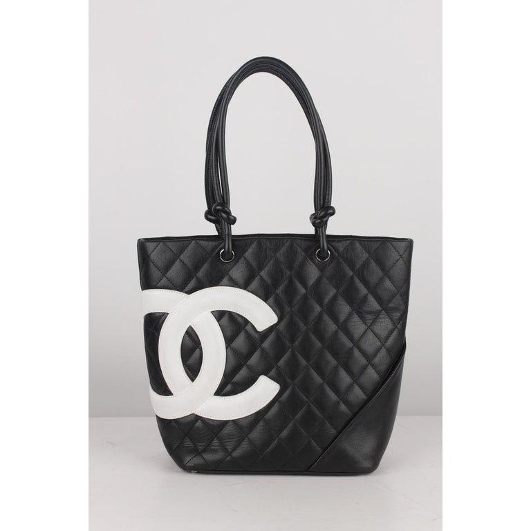 Chanel Black Quilted Leather Cambon Ligne Tote Bag For Sale at 1stDibs
