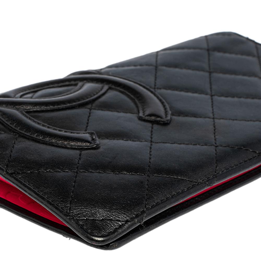 Chanel Black Quilted Leather Cambon Ligne Yen Long Wallet 3