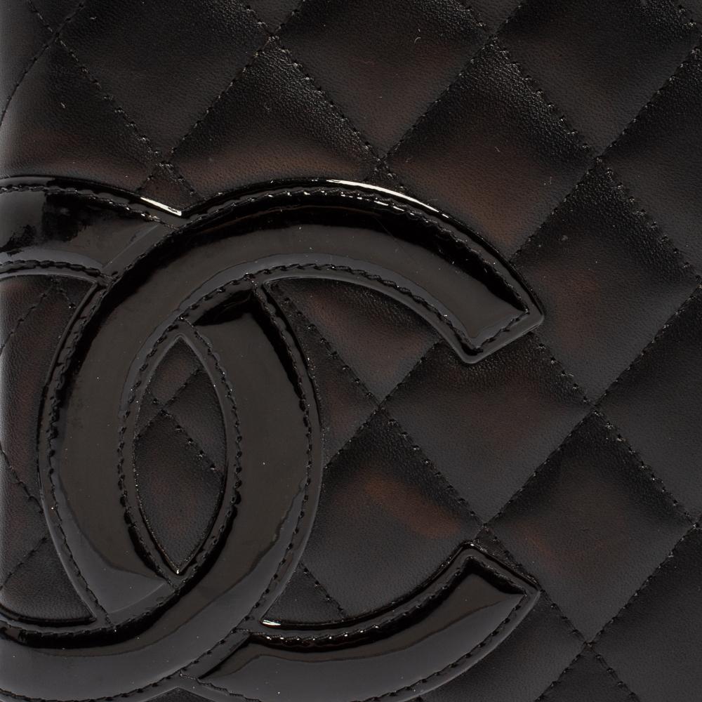 Chanel Black Quilted Leather Cambon Ligne Zippy Organizer Wallet 8