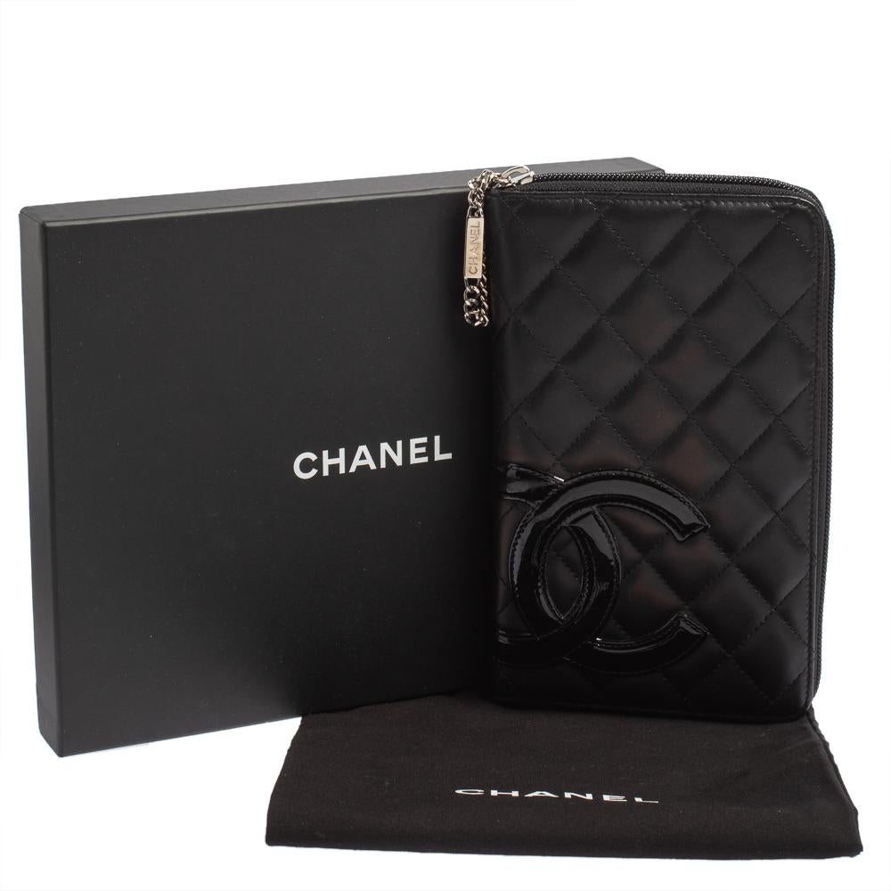 Chanel Black Quilted Leather Cambon Ligne Zippy Organizer Wallet 9