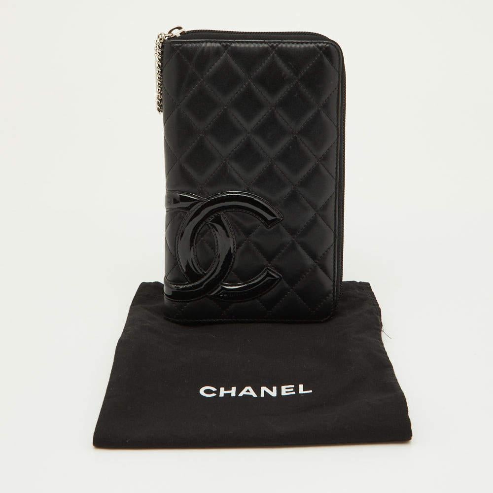 Chanel Black Quilted Leather Cambon Ligne Zippy Organizer Wallet 11
