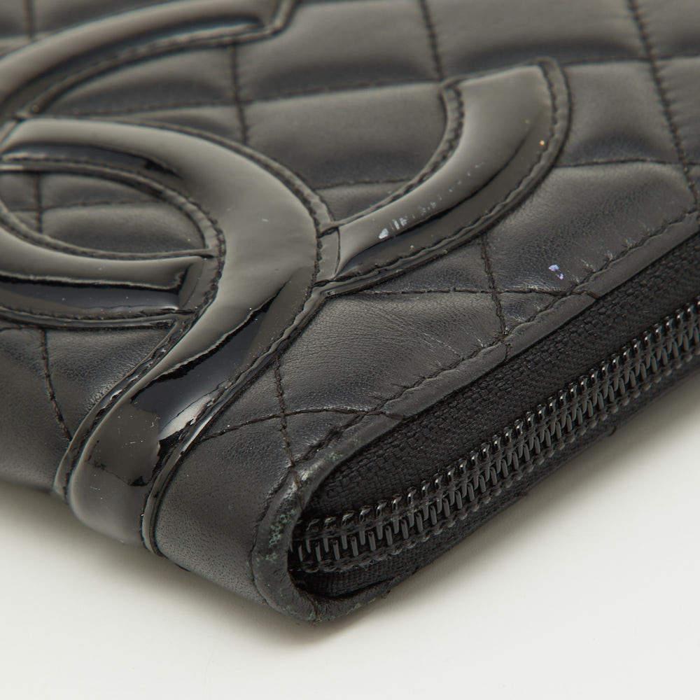 Chanel Black Quilted Leather Cambon Ligne Zippy Organizer Wallet 1