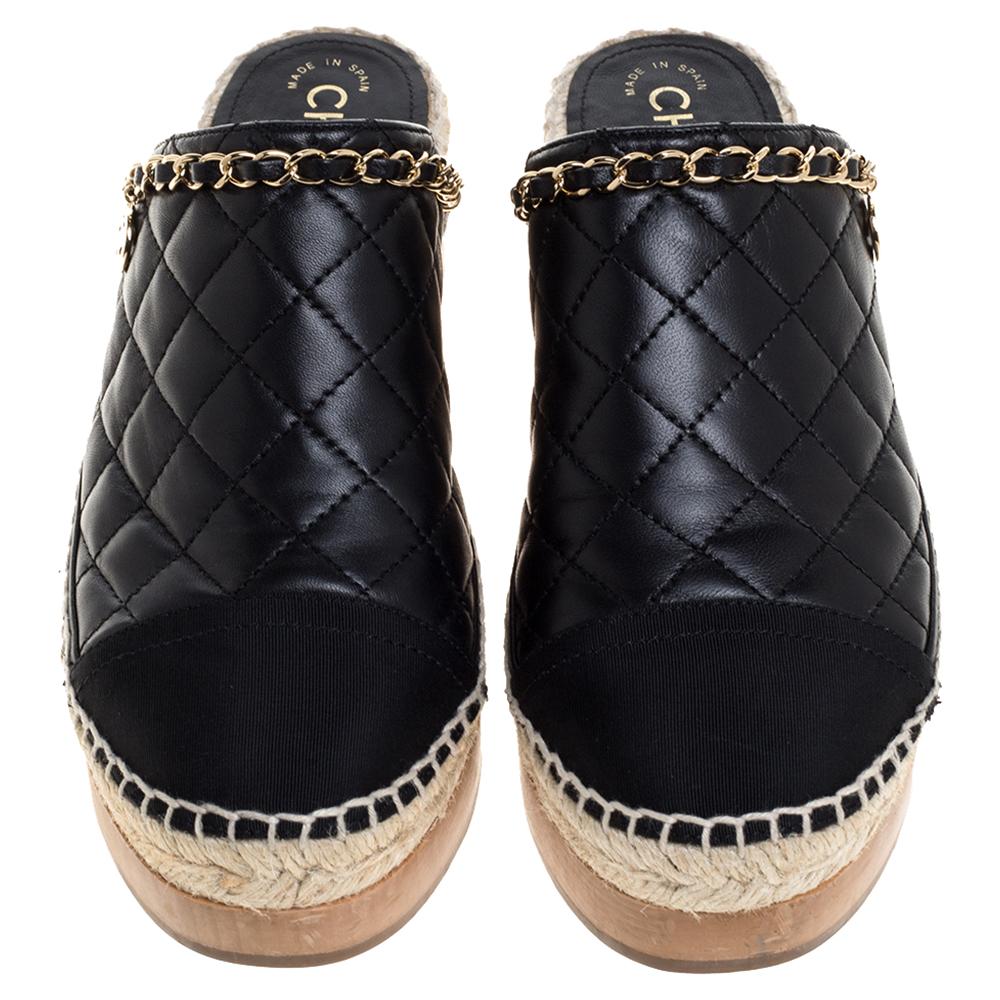 chanel beige mules