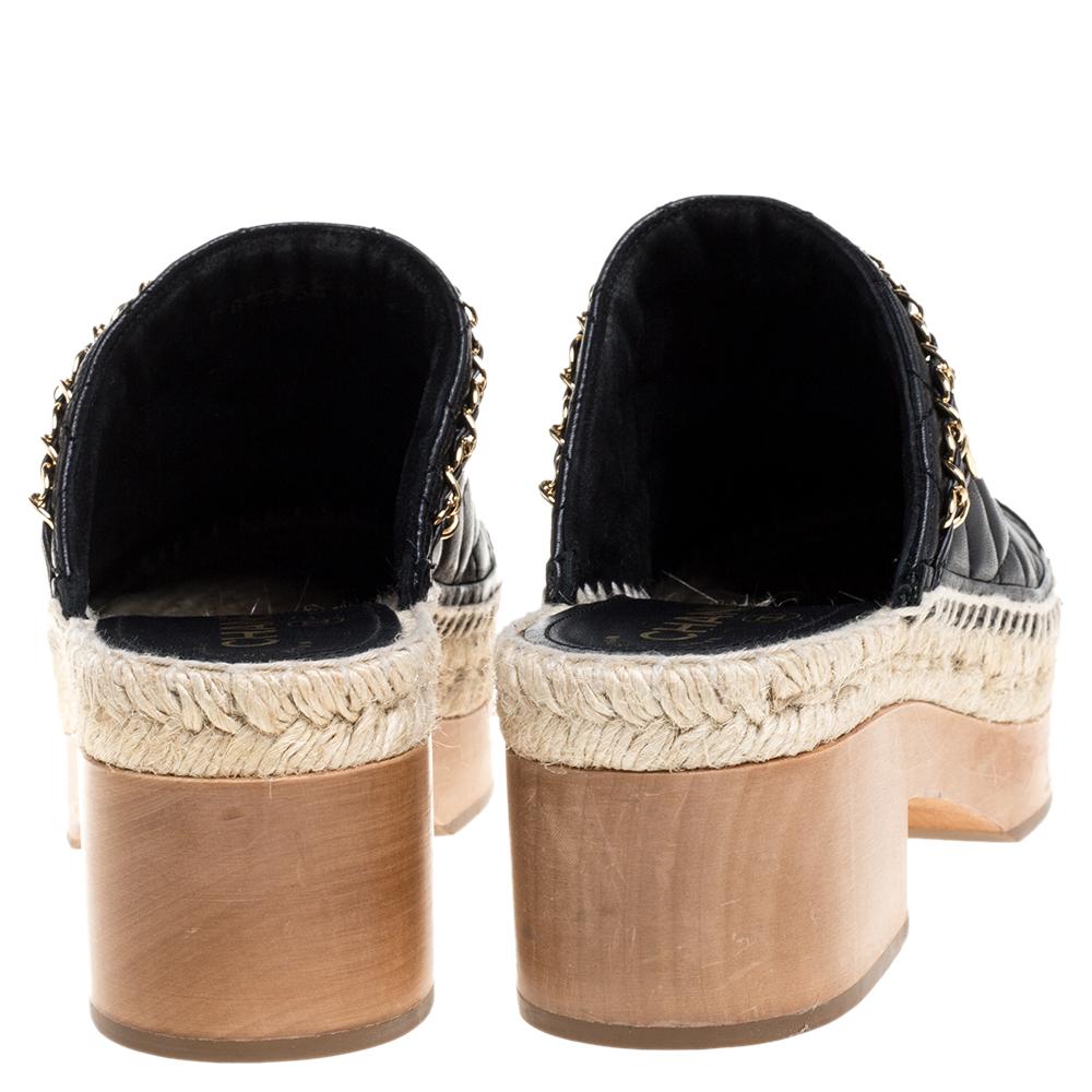 chanel chain mules