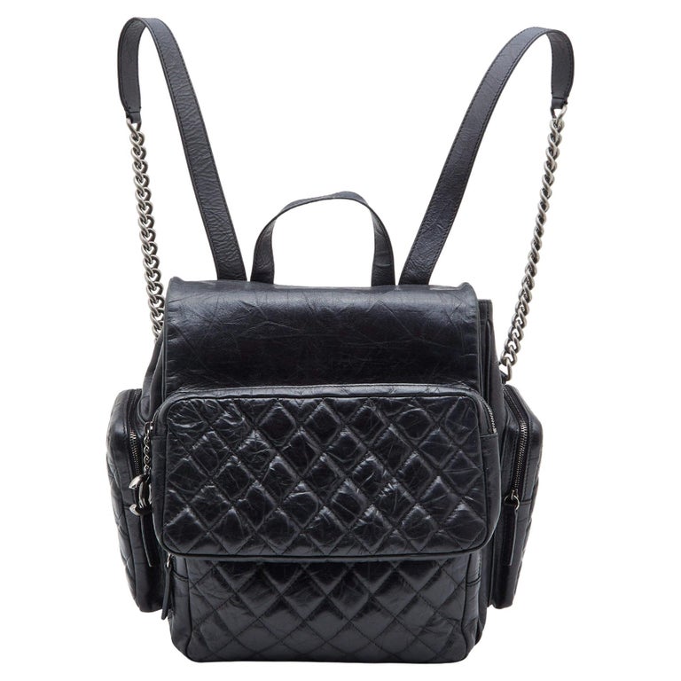 A BLACK QUILTED AGED CALFSKIN LEATHER 2.55 REISSUE DOUBLE FLAP BAG WITH  GOLD HARDWARE, CHANEL, 2005