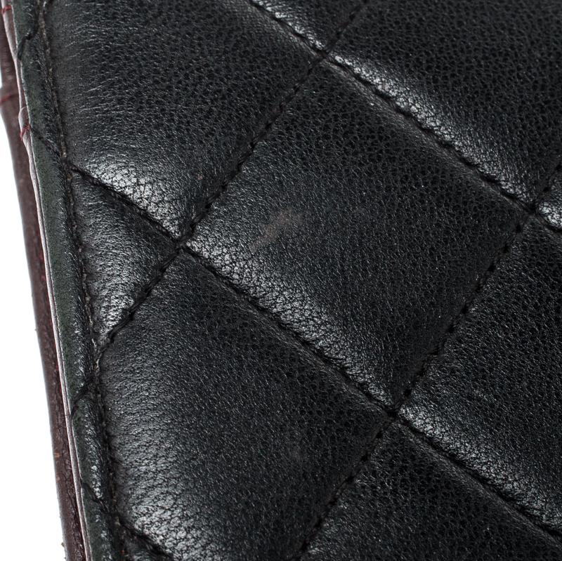 Chanel Black Quilted Leather CC Bifold Long Wallet 7