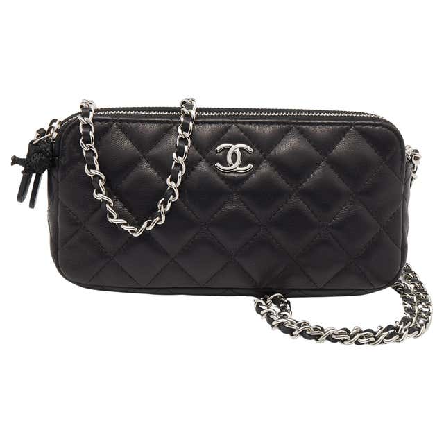 Chanel Black Crystal Embellished Tweed Jumbo Classic Single Flap Bag at ...