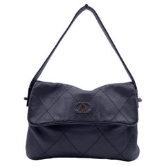 Chanel Black Quilted Leather CC Logo Flap Shoulder Bag