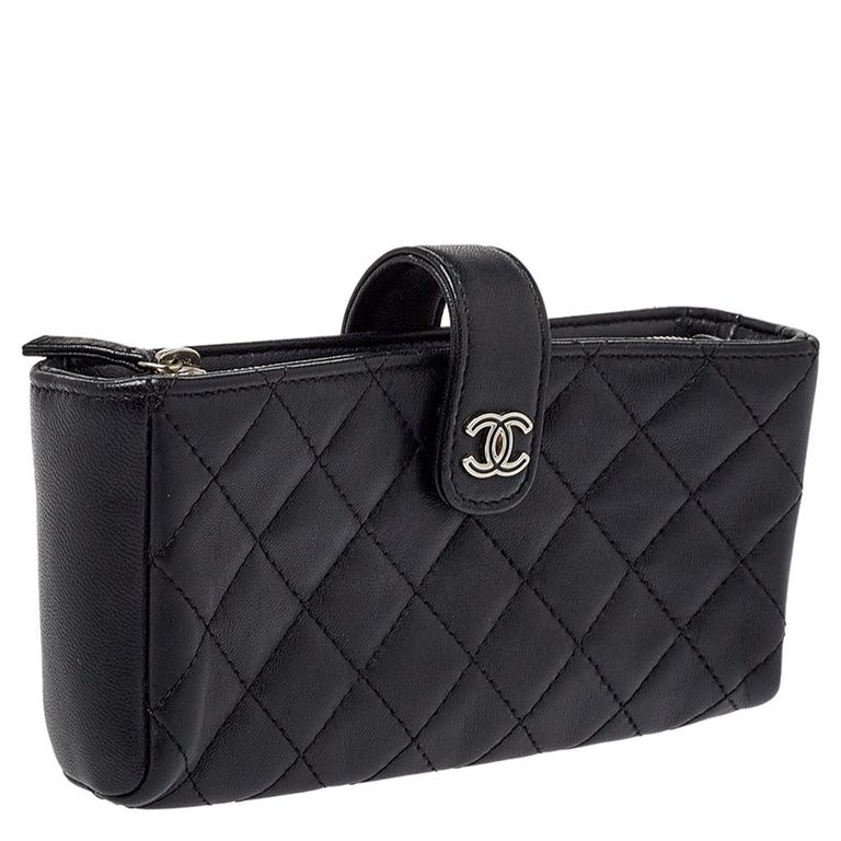 CHANEL Lambskin Quilted Mini Phone Holder Clutch, Luxury, Bags & Wallets on  Carousell