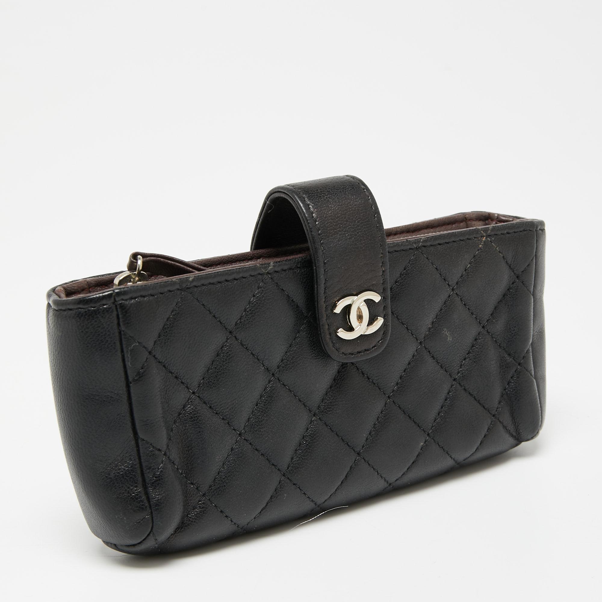 chanel phone pouch