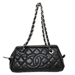 Chanel Black Quilted Leather CC Timeless Shoulder Bag