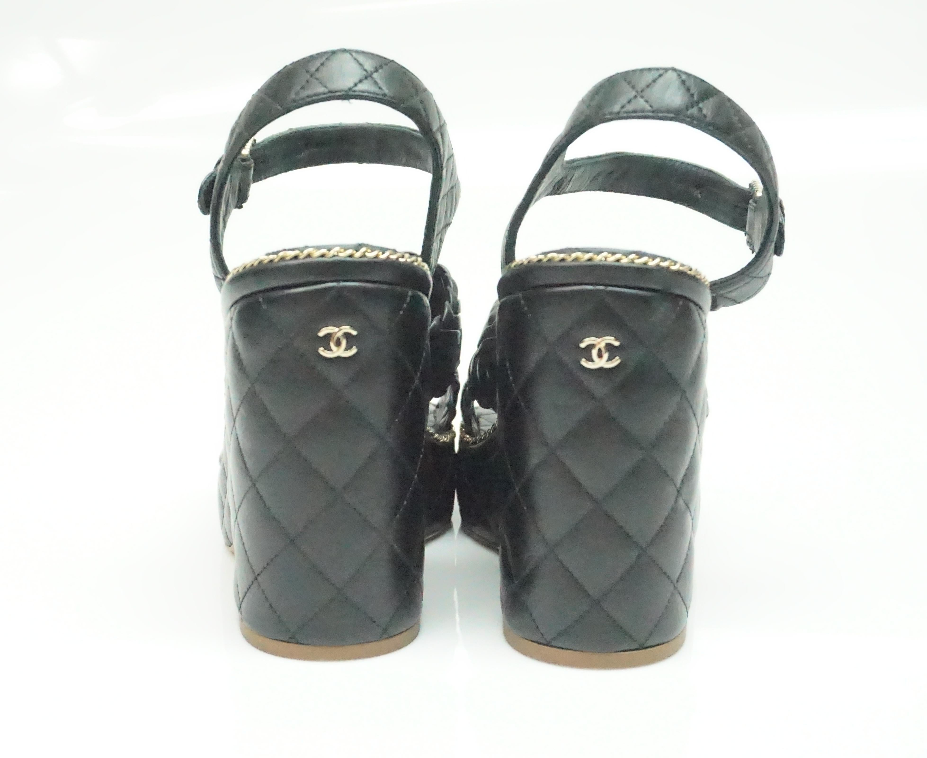 chanel quilted wedges
