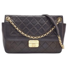 Chanel Black Quilted Leather Chic With Me Flap Bag