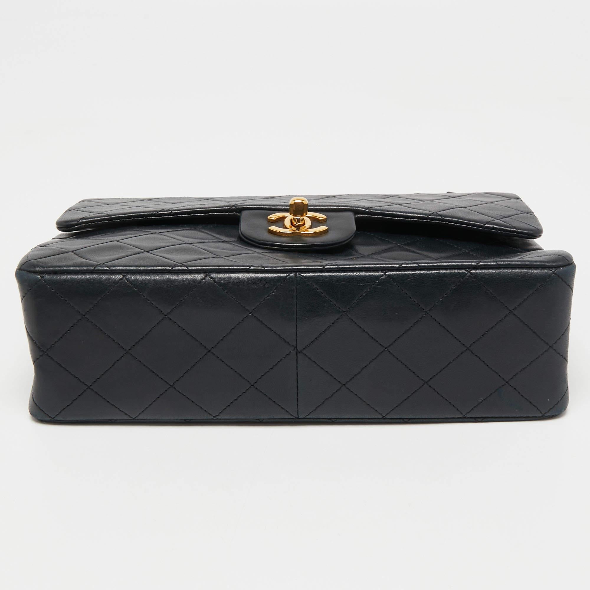 Chanel Black Quilted Leather Classic Double Flap Bag 1