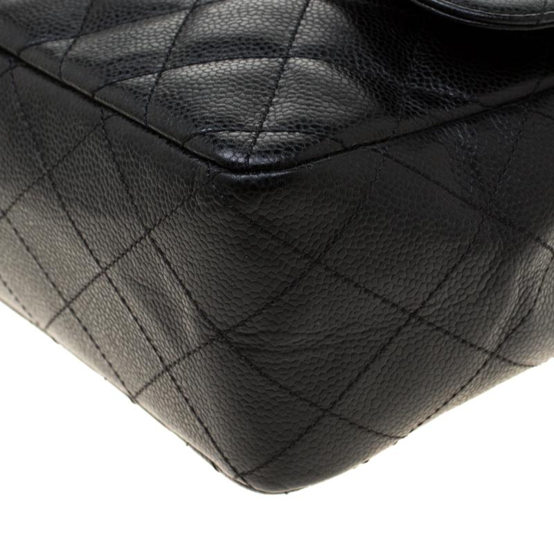 Chanel Black Quilted Leather Classic Single Flap Bag 6