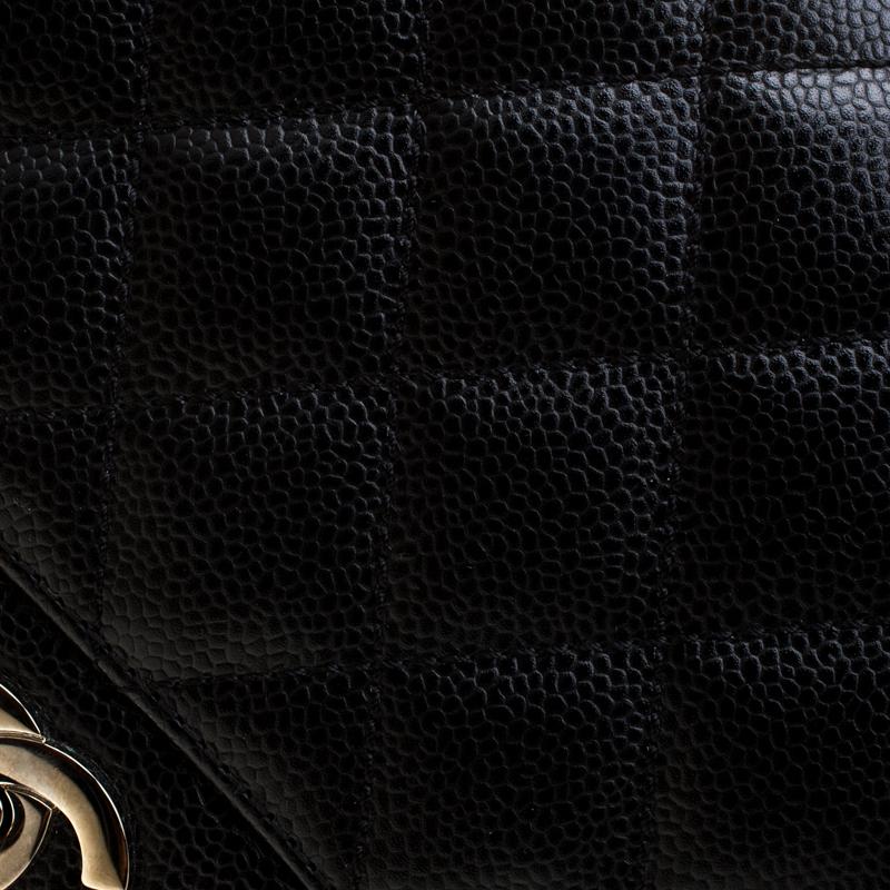 Chanel Black Quilted Leather Classic Single Flap Bag 7