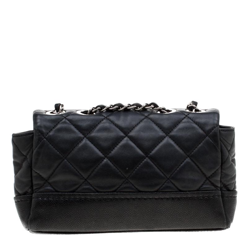 This Classic Single Flap bag from Chanel comes in a classy black shade which blends so well with the silver-tone hardware to exude beauty. Its leather body is detailed with their signature quilt, the iconic CC turn lock on the flap and the bag is