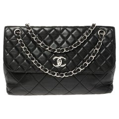 Chanel Black Quilted Leather Classic Single Flap Bag