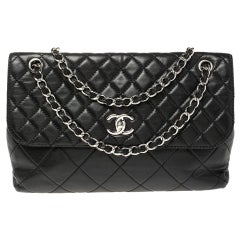 Chanel Black Quilted Leather Classic Single Flap Bag